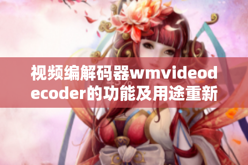 視頻編解碼器wmvideodecoder的功能及用途重新探究