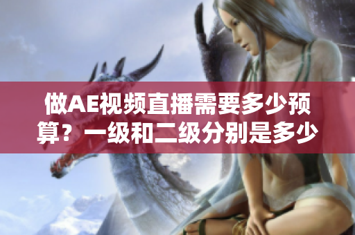 做AE視頻直播需要多少預(yù)算？一級和二級分別是多少？
