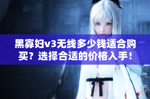 黑寡婦v3無線多少錢適合購買？選擇合適的價格入手！