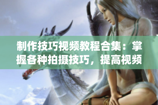 制作技巧視頻教程合集：掌握各種拍攝技巧，提高視頻制作水平(1)