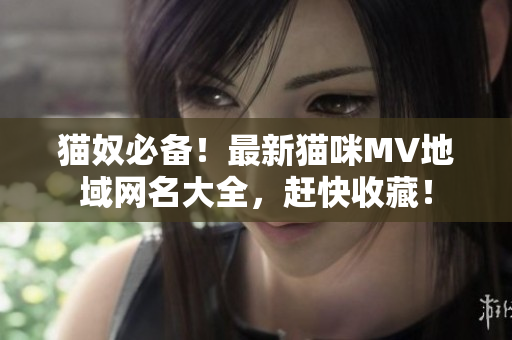 貓奴必備！最新貓咪MV地域網名大全，趕快收藏！
