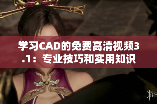 學習CAD的免費高清視頻3.1：專業技巧和實用知識