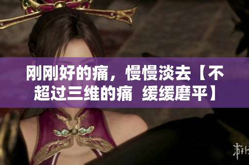 剛剛好的痛，慢慢淡去【不超過三維的痛  緩緩磨平】