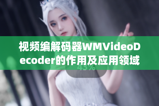視頻編解碼器WMVideoDecoder的作用及應用領域(1)