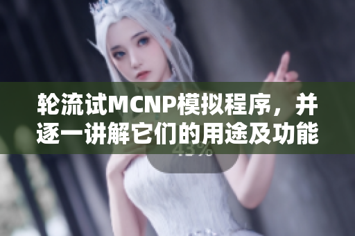 輪流試MCNP模擬程序，并逐一講解它們的用途及功能