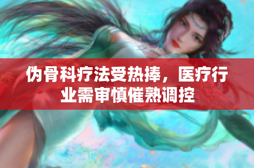 偽骨科療法受熱捧，醫療行業需審慎催熟調控