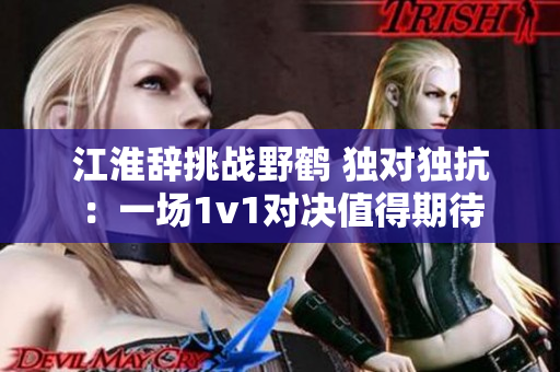 江淮辭挑戰野鶴 獨對獨抗：一場1v1對決值得期待