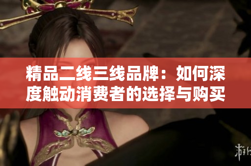 精品二線三線品牌：如何深度觸動消費者的選擇與購買決策