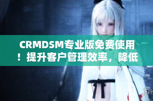CRMDSM專業(yè)版免費(fèi)使用！提升客戶管理效率，降低成本！