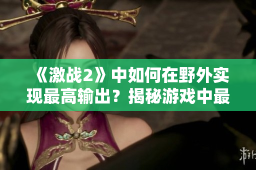 《激戰2》中如何在野外實現最高輸出？揭秘游戲中最強輸出技巧