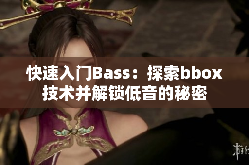 快速入門Bass：探索bbox技術并解鎖低音的秘密