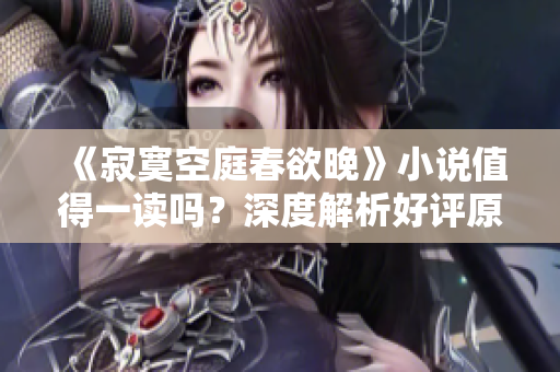 《寂寞空庭春欲晚》小說值得一讀嗎？深度解析好評原因